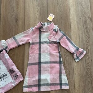 Made With Love Pink and Gray Kids Casual Dress